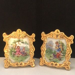 Set of 2 Collectible RARE Limoges Porcelain